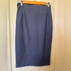 Denim Colored Pencil Skirt